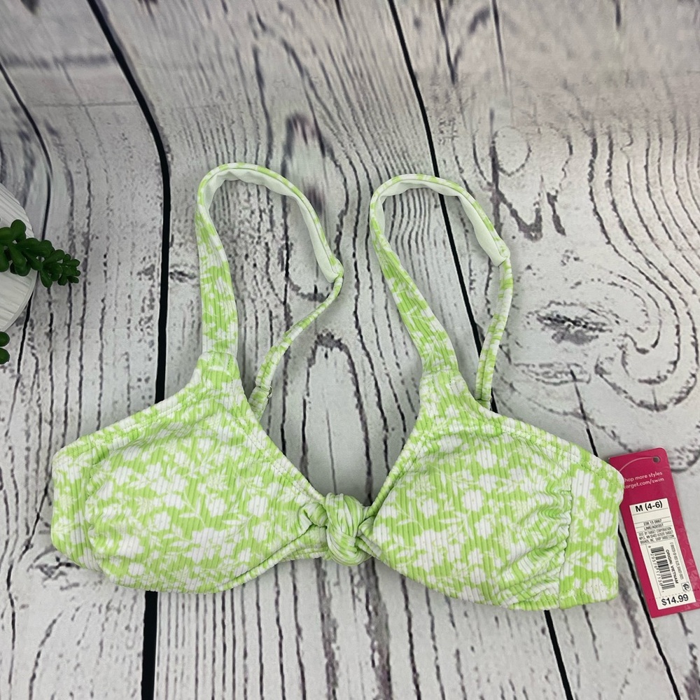 Juniors' Ribbed Knot-Front Bralette Bikini Top - Xhilaration™